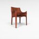 CAB 413 Chair in Cognac Leather by Mario Bellini for Cassina, Italy, 1970s