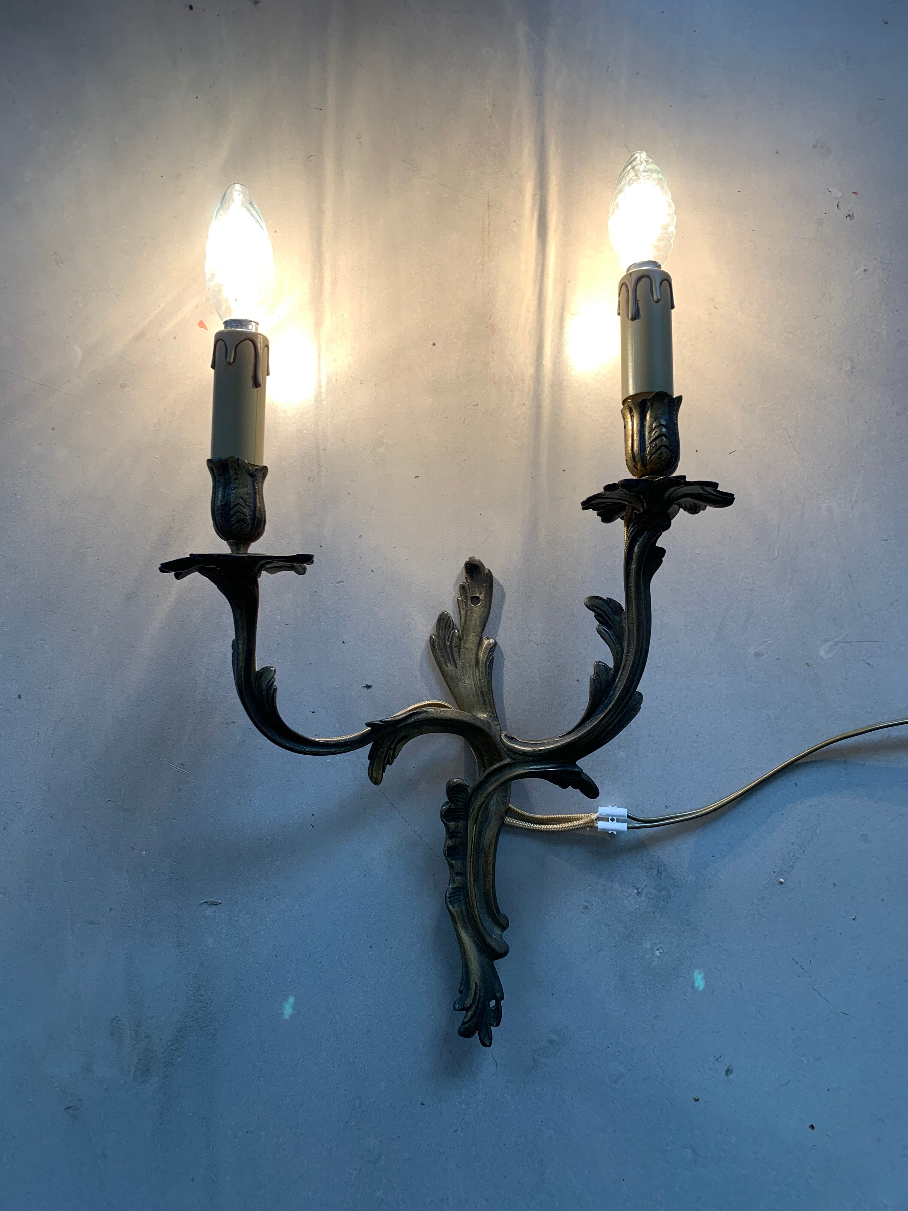 Pair of Louis XV bronze sconces