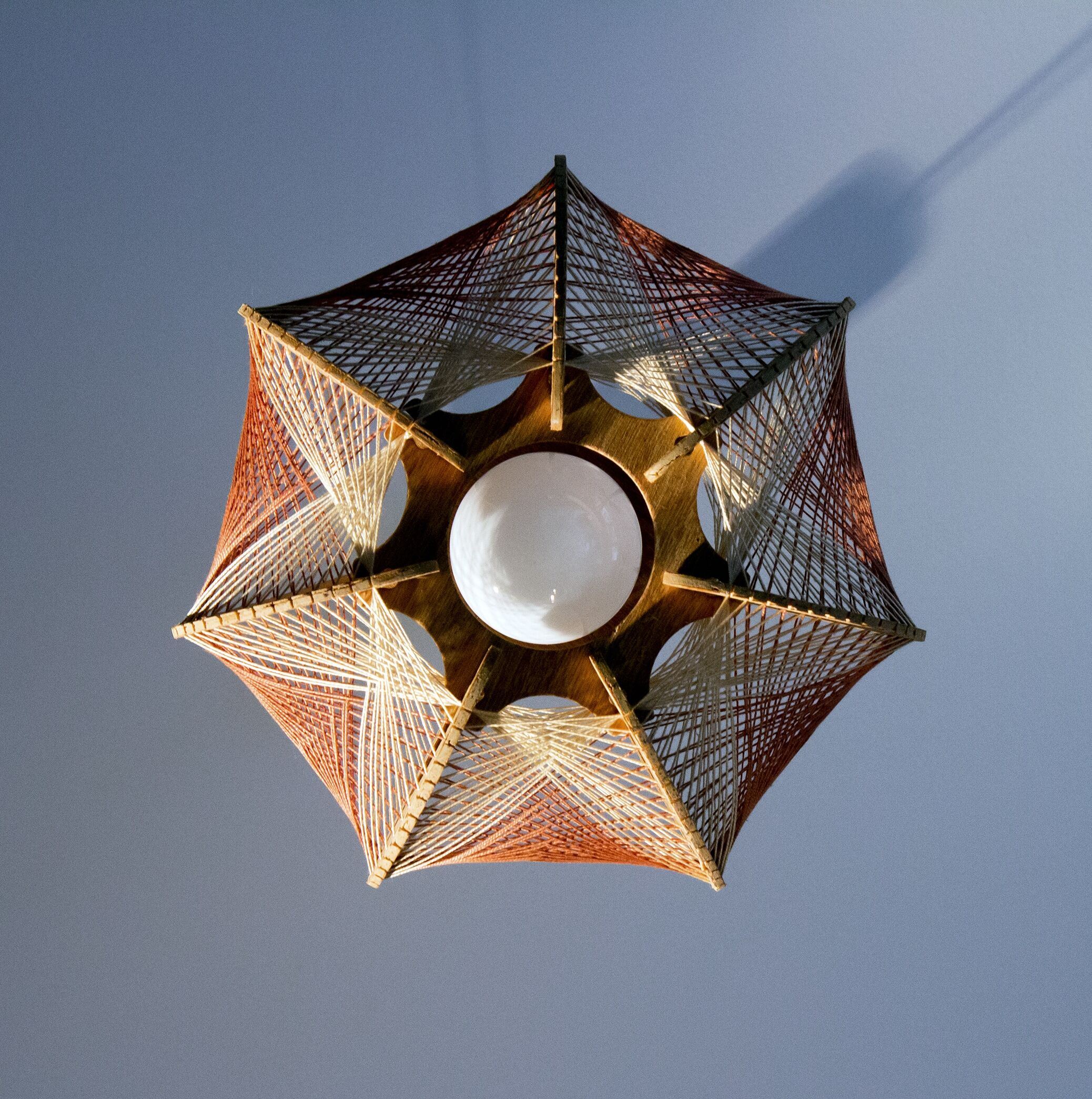 Scandinavian hanging  wire and wood