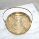 Vintage aperitif serving tray in brass and glass
