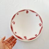 Large Art Deco porcelain soup plate from Badonviller from the 1930s
