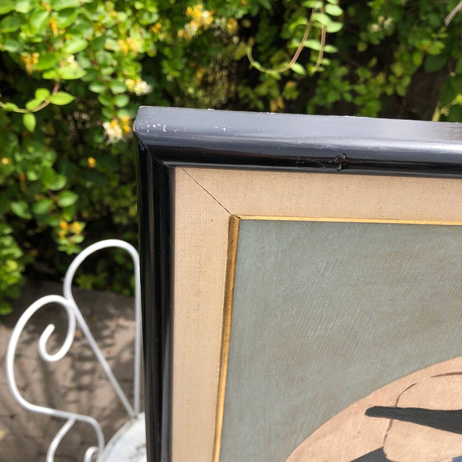 Abstract painting on panel