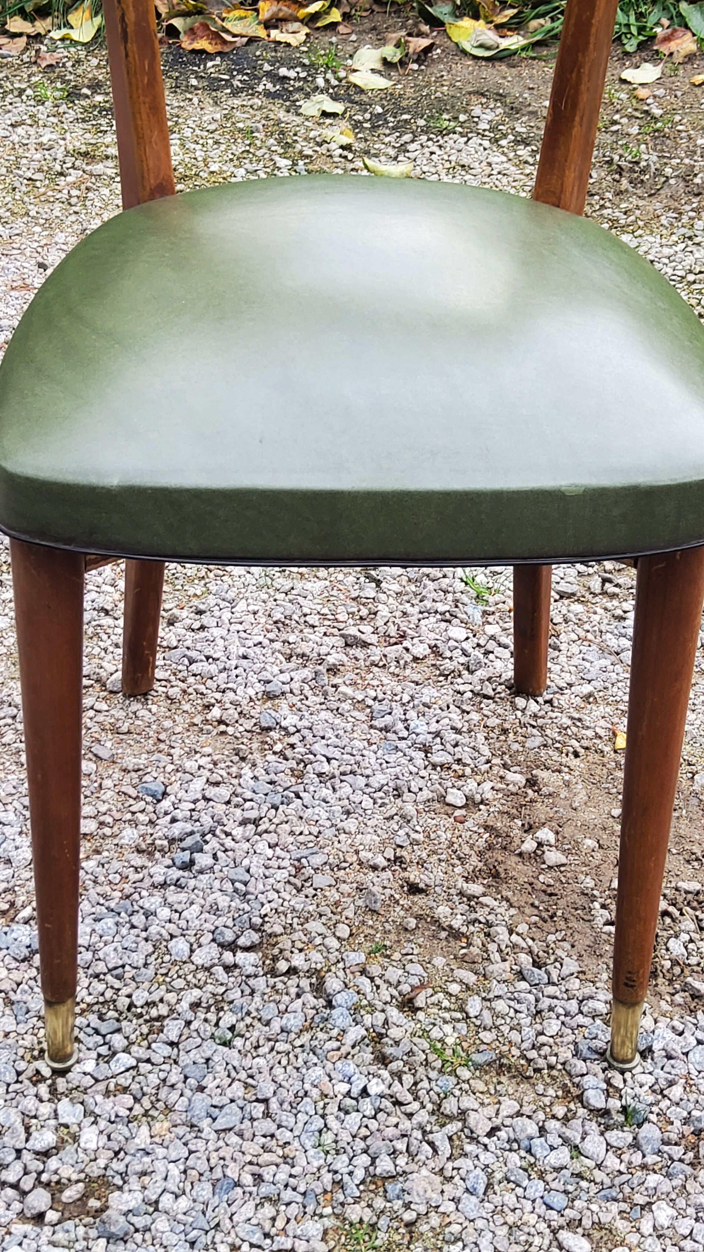 Pair of 50's Scandinavian style mahogany chairs