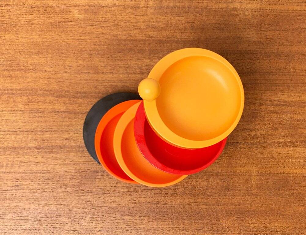 Extendable space-age pivoting bowls from the mid-century by Emsa, 1960s, set of 2.