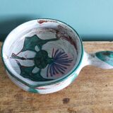 Caquelon dish, thistle decoration by Etienne Daniel, Vallauris