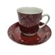 Vintage Polish cup and saucer from Wałbrzych Pottery, 1970s, set of 2