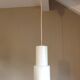White opaline tube hanging lamp, vintage, 60s - 70s