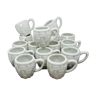 White Ceramic Mini-Chopes/Shot Basket Decor