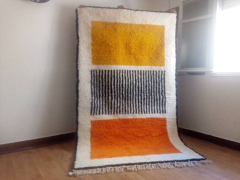 Handmade wool rug size 150 x 250 cm