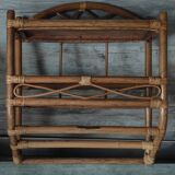 Vintage rattan shelf