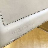 MATTEO GRASSI leather armchair with cushion