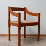 Italian Mid-Century Carimate Rush Armchair by Vico Magisretti