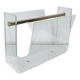 Plexiglas and brass magazine rack, David Lange, 1970s
