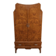 Armoire Cubiste Art Déco en Ronce Années 40 Design Vintage
