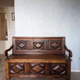 Wooden storage bench