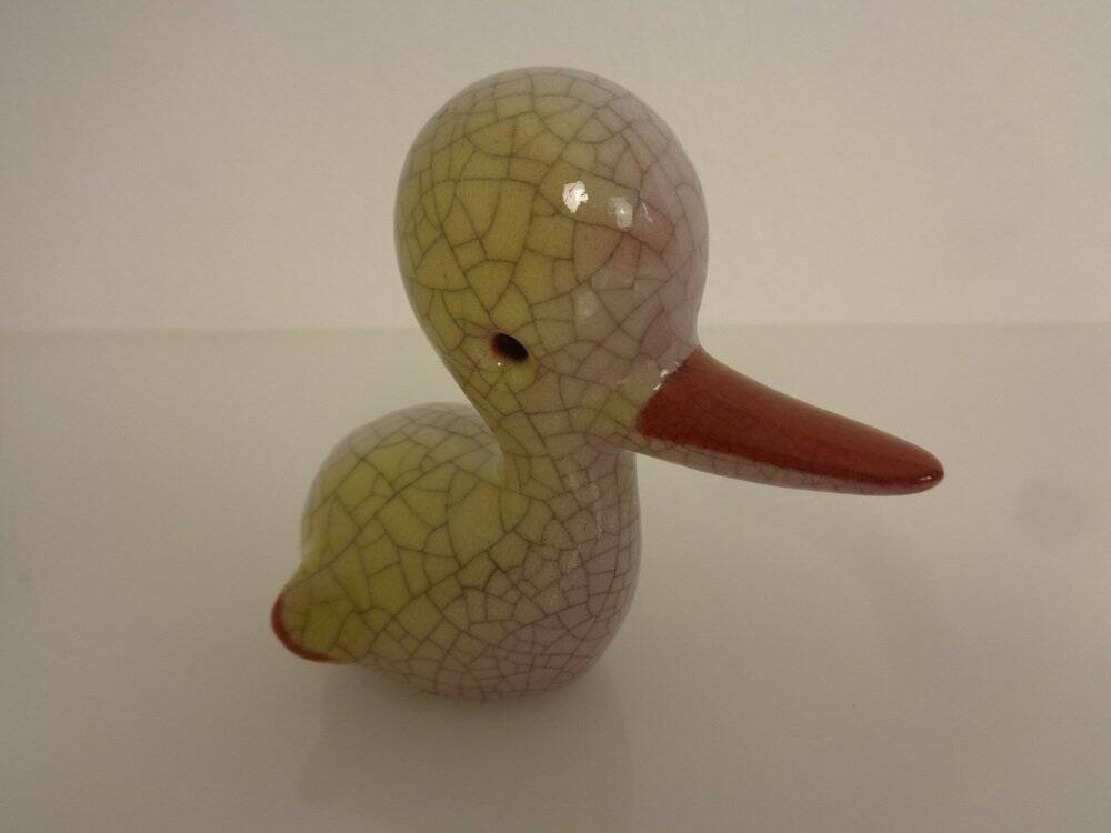 Austrian Ceramic Duck Pen Holder by Walter Bosse, 1950s
