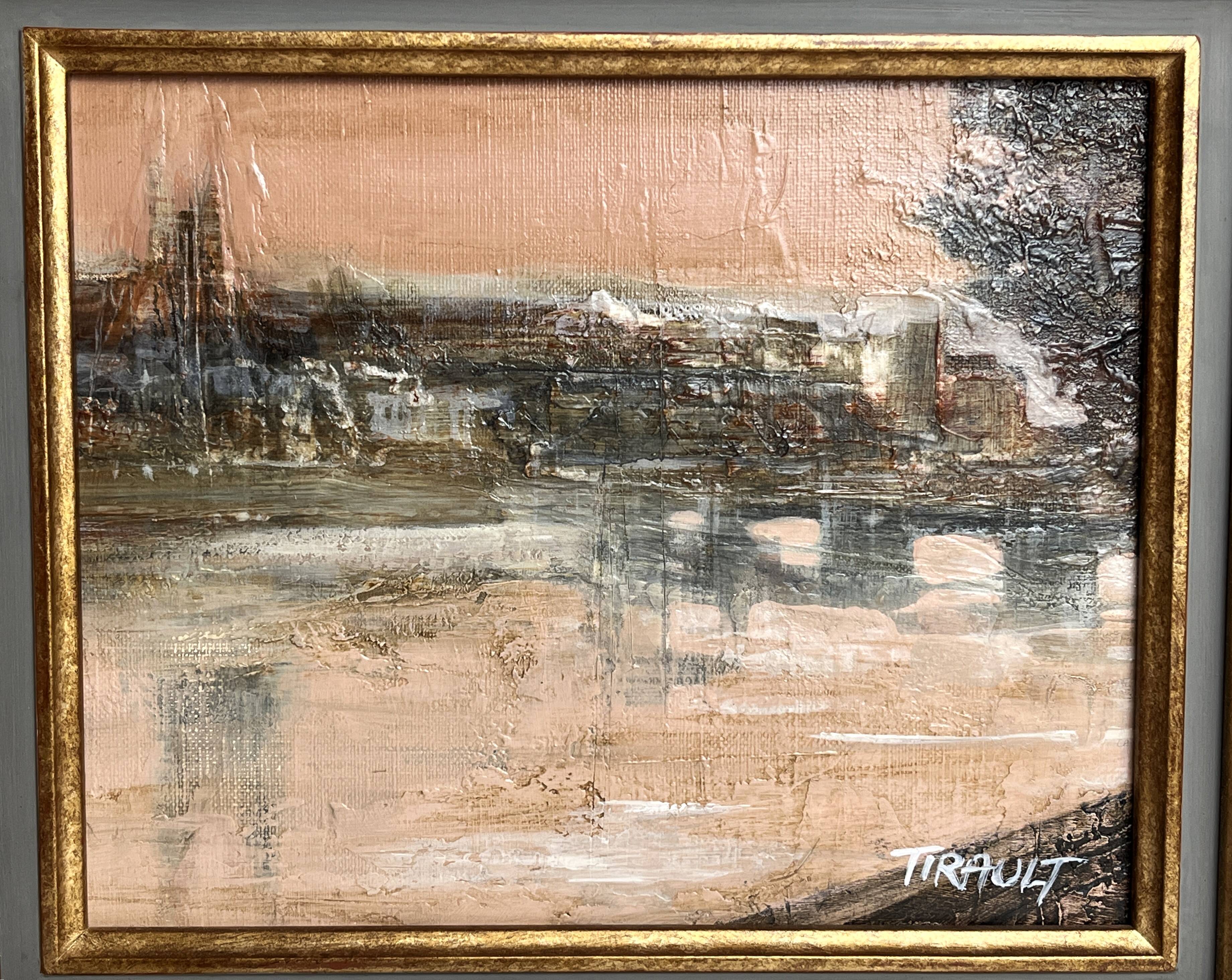 Tirault, oil on canvas view of angers signed 20th century