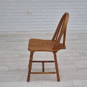 1960s, set of 4 scandinavian dining chairs in solid oak wood, original good condition.