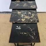Set of 4 wooden nesting tables, Napoleon III