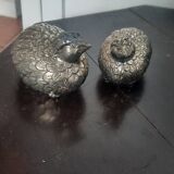Silver-plated salt and pepper shakers