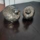 Silver-plated salt and pepper shakers