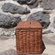 Wicker basket with padlock