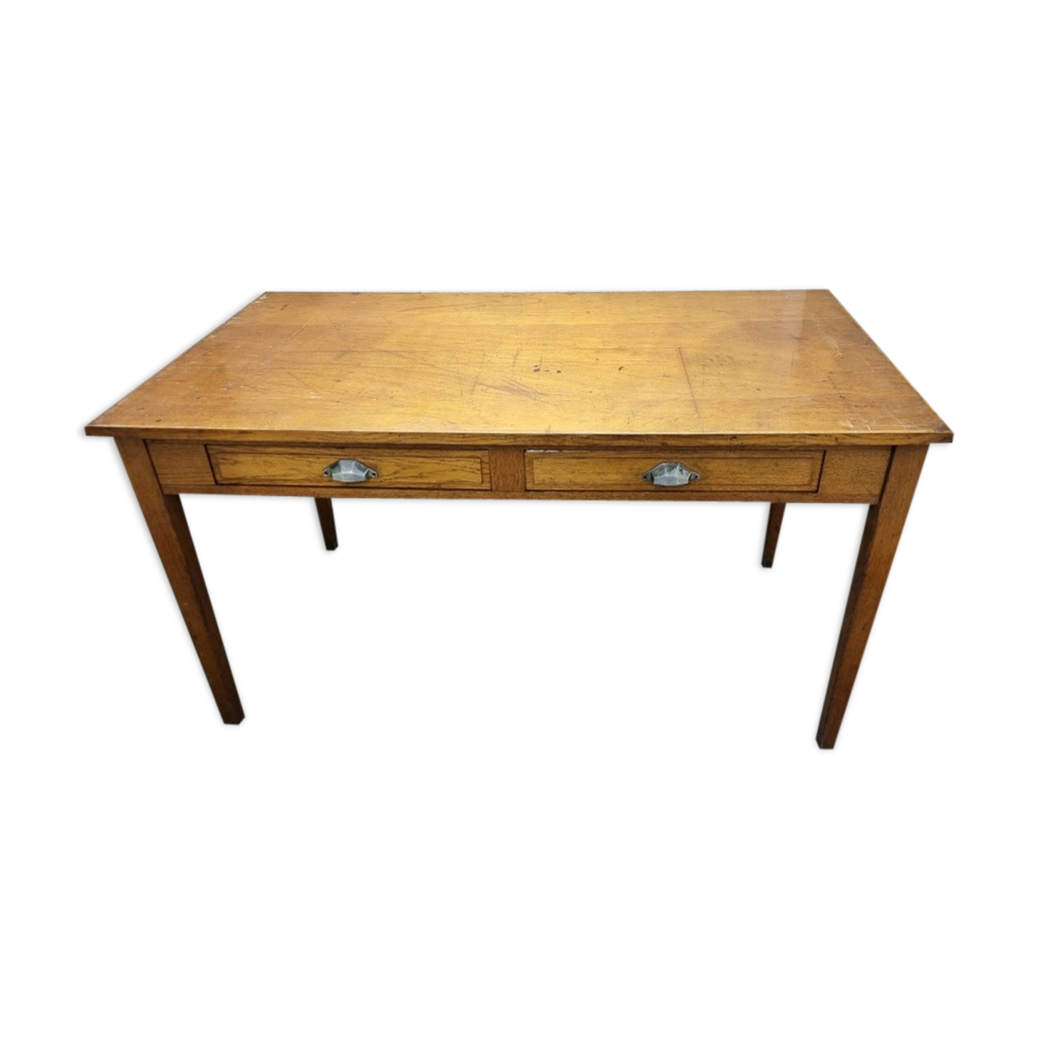 Old oak administration table or desk