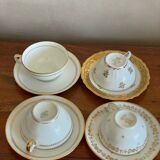 4 cups and under golden cups Limoges porcelain
