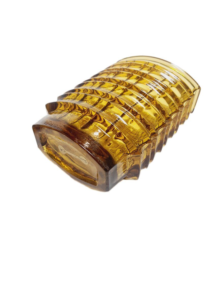 New Look Optical Vase by Jan Sylwester Drost for Ząbkowice Glassworks, 1970s
