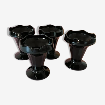 Black glass ice cups