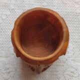 Tobacco pot face carved wood