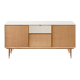 Enfilade Capri, low buffet in lacquer and rattan, brand Red Edition.