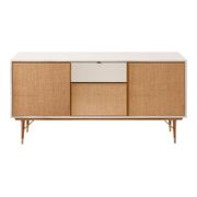 Enfilade Capri, low buffet in lacquer and rattan, brand Red Edition.