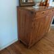 Vintage Parisian Buffet - Patinated Blonde Pine - 100x100cm