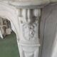 Louis XV style fireplace in white Carrara marble 19th century