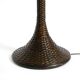 XL 70s Tulip floor lamp with a brown wicker frame and a plexiglass shade