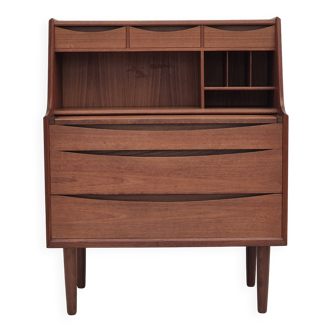 Commode danoise des années 1960, état d'origine, miroir pliable, bois de teck massif.