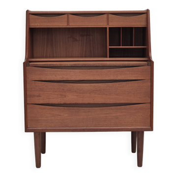 1960s, Danish chest of drawers, original condition, foldable mirror, solid teak wood.