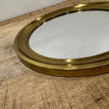 Golden round mirror