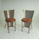 Set of 2 Sevilla EXPO '92 chairs by Frans Van Praet for Belgochrom (#35 & #36 /100)