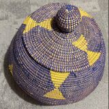 Magnificent handmade woven storage basket Height: 40/50 cm Ø: 30/50 cm