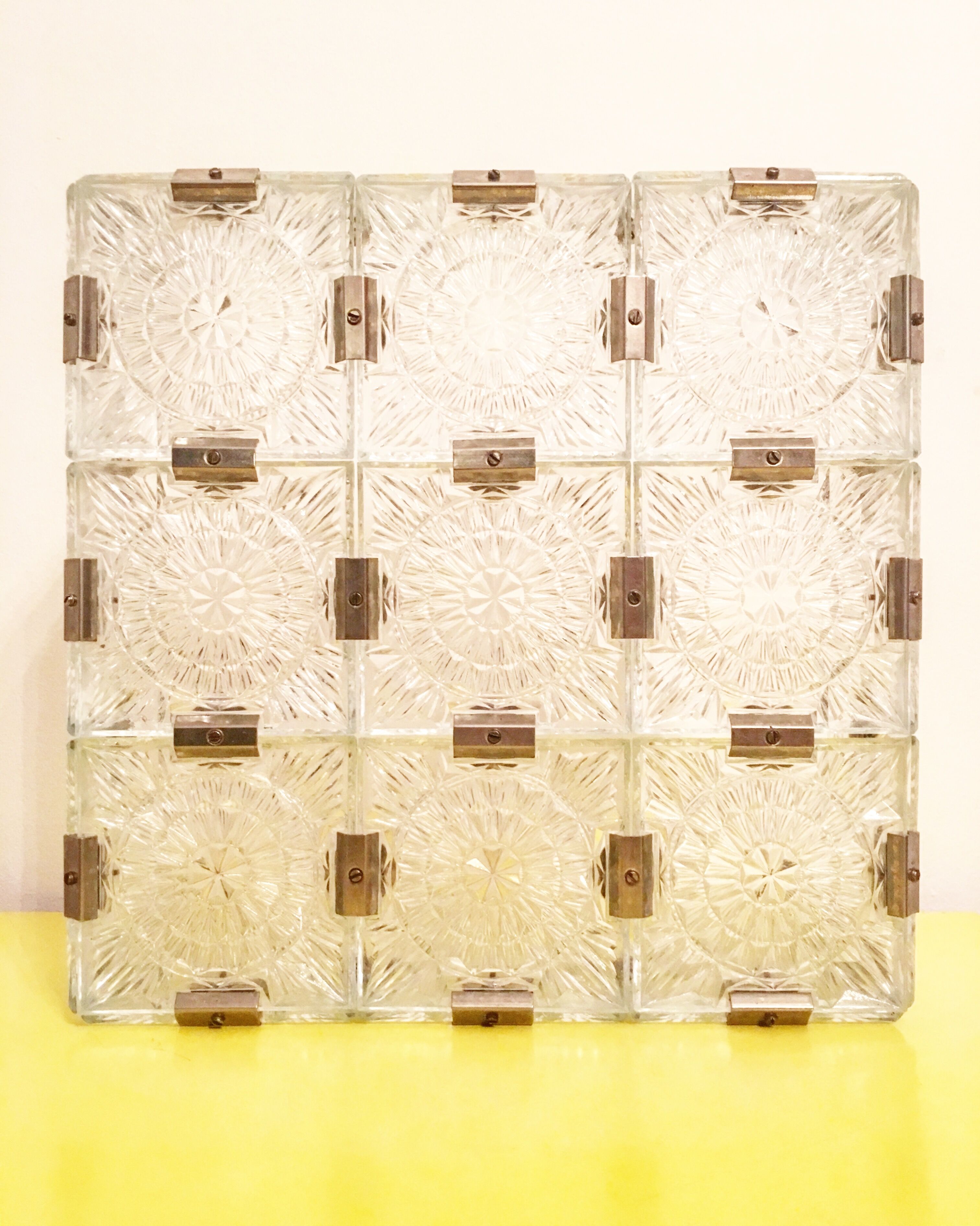 Chandelier - "cube" made in Czechoslovakia in fabrique Kamenicky Senov in 60's.