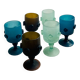 Iranian stemmed glasses in blown glass 1960