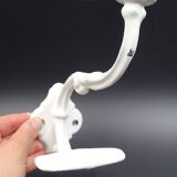 Old white enamelled metal patère