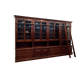 Bibliothèque classique en bois avec vitrine
