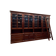 Bibliothèque classique en bois avec vitrine