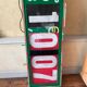 Industrial vintage gas station price panel