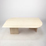 Mid-Century Italian Travertine Coffee Table, 1980s