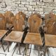 Lot chaises bistrot alsacienne 1960