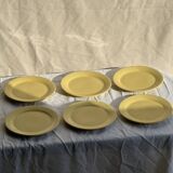 Set of 6 modern yellow dessert plates D19